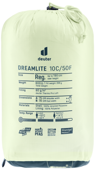 Synthetic sleeping bag Dreamlite 10C/50F